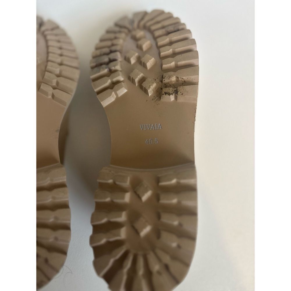 Vivaia Round-Toe Platform Chunky Heel Loafers (Francesca) Nude Peach Ivory 10.5 - Picture 8 of 8